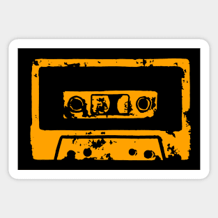 Orange Cassette Tape Sticker